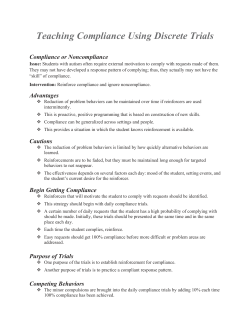 Teaching Compliance Using Discrete Trials