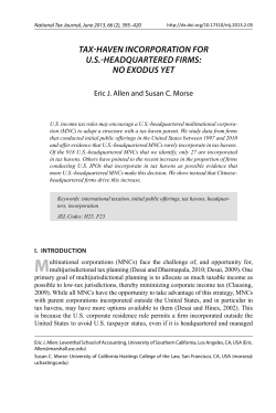 tax-haven incorporation for us-headquartered firms: no exodus yet