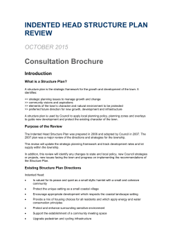 INDENTED HEAD STRUCTURE PLAN REVIEW OCTOBER 2015