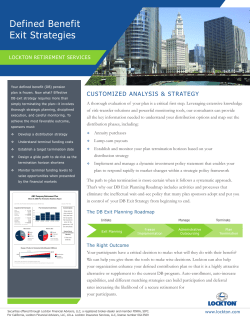Defined Benefit Exit Strategies