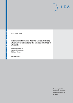 Estimation of Dynamic Discrete Choice Models by Maximum