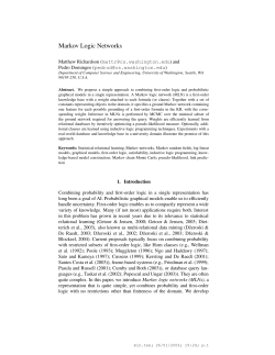 Markov Logic Networks - University of Washington