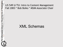 XML Schemas