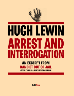 AN EXCERPT FROM BANDIET OUT OF JAIL