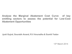 Analyse the Marginal Abatement Cost Curve of key