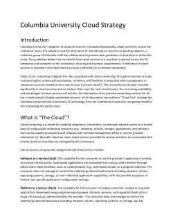 Columbia University Cloud Strategy