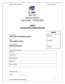 LAB 5 Multiplexer and Demultiplexer