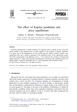 The effect of Kapitza pendulum and price equilibrium
