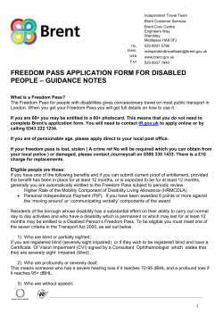 freedom pass application form for disabled people