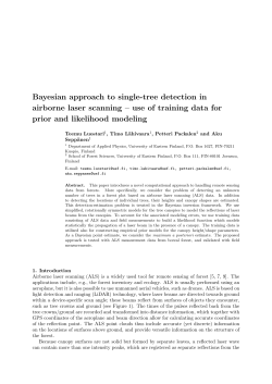 Bayesian approach to single-tree detection in airborne laser
