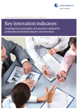 Key innovation indicators - Learning from