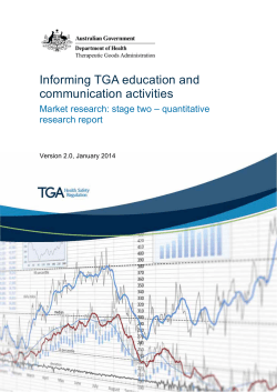 Market research: stage two - quantitative research report