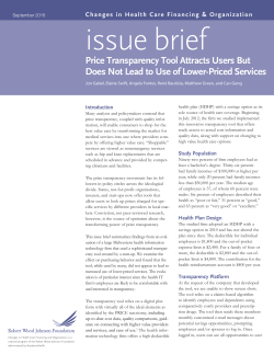 Price Transparency Tool Attracts Users But Does Not Lead