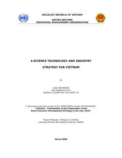 a science technology and industry strategy for vietnam