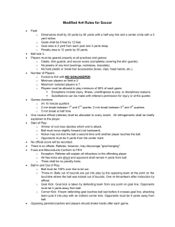 Modified 4v4 Rules for Soccer