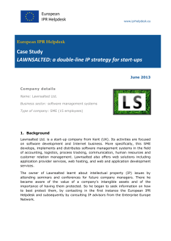 Case Study - a double-line IP strategy for start-ups