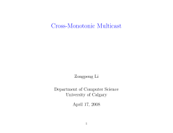 Cross-Monotonic Multicast