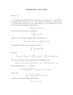 HOMEWORK 2 SOLUTIONS 1. We assume the vertical