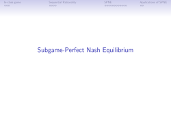 Subgame-Perfect Nash Equilibrium
