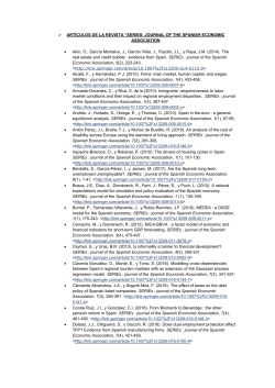 SERIES: JOURNAL OF THE SPANISH ECONOMIC ASSOCIATION