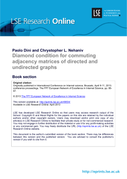 Diamond condition for commuting adjacency matrices of directed
