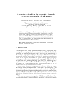 A quantum algorithm for computing isogenies between