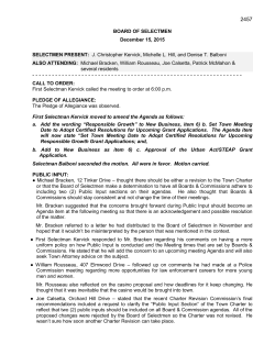 board of selectmen - Town of Windsor Locks