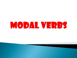 MODAL VERBS