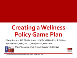 Creating a Wellness Policy Game Plan
