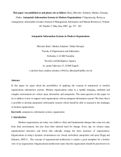 This paper was published as and please cite as follows: Bača