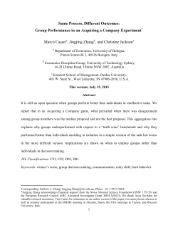 Same Process, Different Outcomes: Group Performance in an