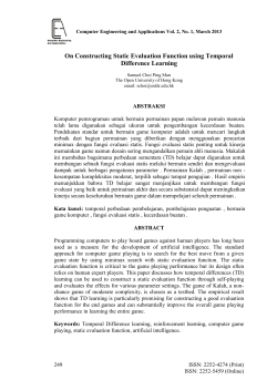 On Constructing Static Evaluation Function using