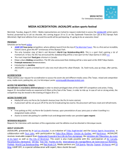 MEDIA ACCREDITATION: JACKALOPE action sports festival