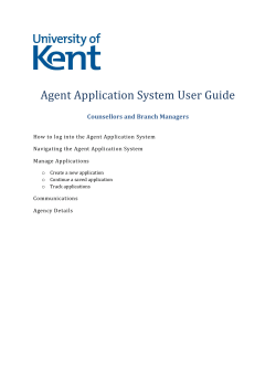 Agent Application System User Guide