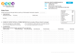 claim Form - Reserve Bank Health Society