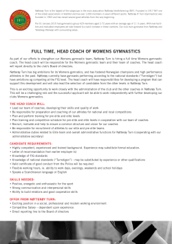 full time, head coach of womens gymnastics