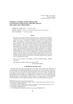 optimal control with absolutely continuous strategies for spectrally