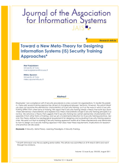 Toward a New Meta-Theory for Designing Information Systems (IS