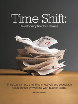 Developing Teacher Teams - National Association of Elementary