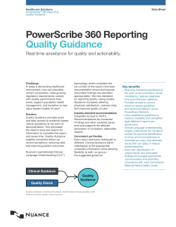 PowerScribe 360 Reporting Data Sheet