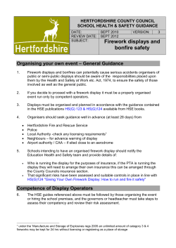 firework displays and bonfire safety