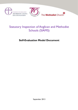 SIAMS Self Evaluation Model