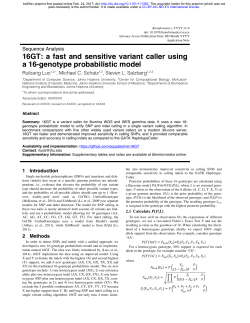 16GT: a fast and sensitive variant caller using a 16
