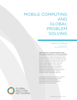 mobile computing and global problem solving