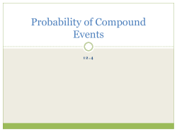 Probability of Compound Events
