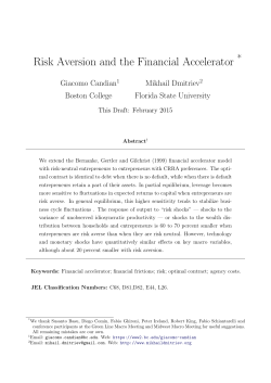 Risk Aversion and the Financial Accelerator