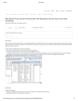 Qlik Sense Proxy cannot communicate with Repository