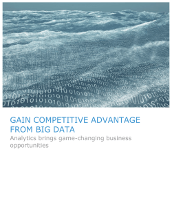H8729.1 Gain Competitive Advantage from Big Data