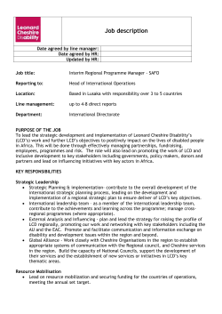 Job description Date agreed by line manager: Date agreed by HR