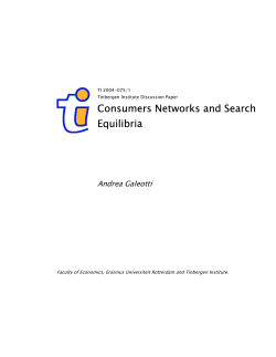 Consumers Networks and Search Equilibria